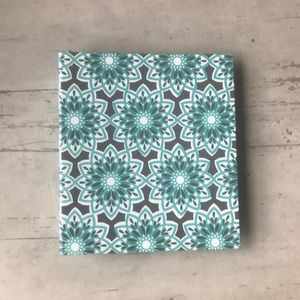 Designer Geometric Floral 3 Ring Binder